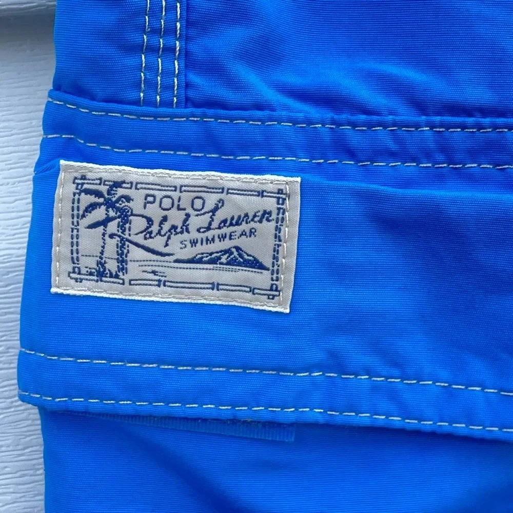 Polo Sport Ralph Lauren Swim‎ Shorts Blue Men’ Large Great EUC Side Pocket